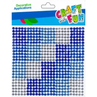 1. Craft With Fun Ozdoba Dekoracyjna Samoprzylepna Kryształki Niebieskie 501430